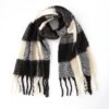 PIECES Jikki Check Scarf - Black -RIVE IS Clothing Shop VK8ZS SQ1 0000000004 BLACK SLf