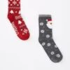 PIECES Jia 2-Pack Christmas Socks - Multi -RIVE IS Clothing Shop VK92E SQ1 0000000029 MULTI SLf