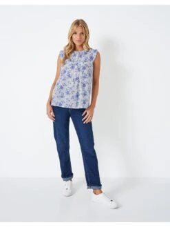 Crew Clothing Evie Top - Blue -RIVE IS Clothing Shop VKBED SQ4 0000000020 BLUE MDd