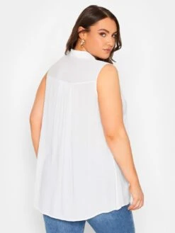 Yours Dip Back Blouse White -RIVE IS Clothing Shop VKE5W SQ2 0000000013 WHITE MDb