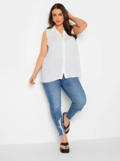 Yours Dip Back Blouse White -RIVE IS Clothing Shop VKE5W SQ3 0000000013 WHITE MDo