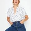 Long Tall Sally Spot Short Sleeve Pocket -RIVE IS Clothing Shop VKE6K SQ1 0000000013 WHITE MDf