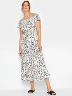 Long Tall Sally Polka Dot Printed Maxi D - Cream -RIVE IS Clothing Shop VKE6U SQ3 0000000067 CREAM MDo