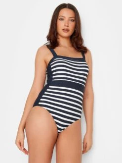 Long Tall Sally Stripe Swimsuit - Navy