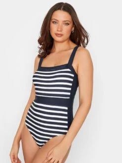 Long Tall Sally Stripe Swimsuit - Navy -RIVE IS Clothing Shop VKE6X SQ4 0000000020 BLUE MDd