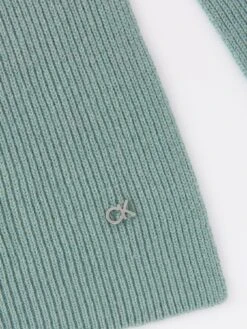 Calvin Klein Lock Logo Knit Scarf - Green -RIVE IS Clothing Shop VKHI4 SQ4 0000000020 BLUE SLd1