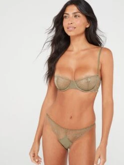 Calvin Klein Floral Lace Brief - Green