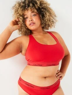 Calvin Klein Plus Modern Cotton Bralette - Red -RIVE IS Clothing Shop VKHLK SQ4 0000000017 RED MDd