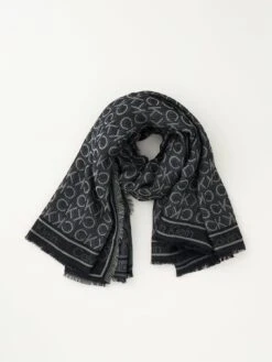 Calvin Klein Monogram Jacquard Scarf - Black