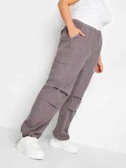 Yours Parachute Trouser Mushroom