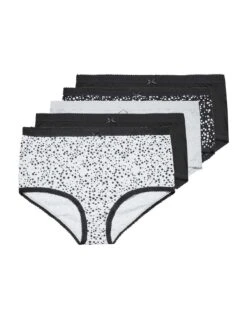 Yours 5pk Full Briefs Ditsy Star Mono
