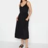 Long Tall Sally Black Button Through Cami Dress With Pockets -RIVE IS Clothing Shop VKM3B SQ1 0000000004 BLACK MDf