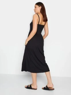 Long Tall Sally Black Button Through Cami Dress With Pockets -RIVE IS Clothing Shop VKM3B SQ2 0000000004 BLACK MDb