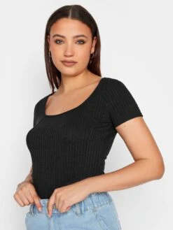 Long Tall Sally Long Long Tall Sally Sally Black Ribbed Corset Top -RIVE IS Clothing Shop VKM4I SQ4 0000000004 BLACK MDd