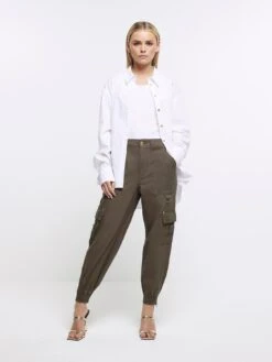 RI Petite Petite Zip Cuff Cargo Trouser - Khaki -RIVE IS Clothing Shop VKPWW SQ3 0000000058 KHAKI MDo