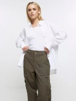 RI Petite Petite Zip Cuff Cargo Trouser - Khaki -RIVE IS Clothing Shop VKPWW SQ4 0000000058 KHAKI MDd