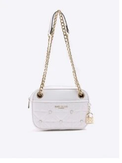 River Island Pearl Chain Front Boxy Bag - White