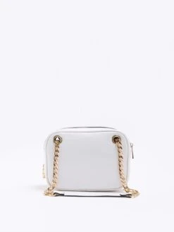 River Island Pearl Chain Front Boxy Bag - White -RIVE IS Clothing Shop VKUSE SQ4 0000000013 WHITE SLd