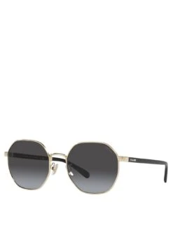 COACH Irregular Metal Sunglasses