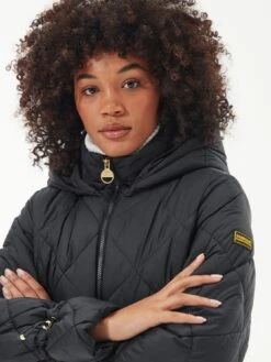 Barbour International Boulevard Quilted Longline Coat - Black -RIVE IS Clothing Shop VL0N9 SQ4 0000000004 BLACK MDd