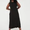 V By Very Curve High Neck Sleeveless Midi Dress - Black -RIVE IS Clothing Shop VL3M1 SQ1 0000000143 BROWN MDf