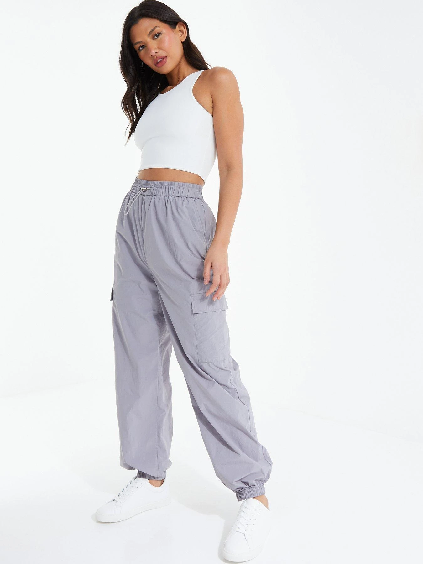Quiz Parachute Cargo Trouser - Grey 5 Quiz Parachute Cargo Trouser - Grey - Image 3
