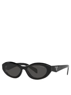 Prada Irregular Acetate Sunglasses - Black