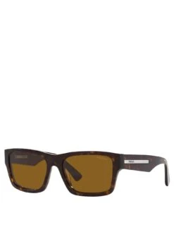 Prada Rectangle Acetate Sunglasses - Tortoise