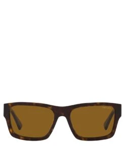 Prada Rectangle Acetate Sunglasses - Tortoise -RIVE IS Clothing Shop VLGTN SQ4 0000000143 BROWN SLf