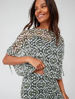 V By Very Mesh Wide Leg Trouser - Print -RIVE IS Clothing Shop VLIO1 SQ4 0000000270 PRINT MDd