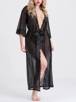 Lovehoney Lovehoney Empress Long Robe -RIVE IS Clothing Shop VLKI1 SQ3 0000000004 BLACK MDo
