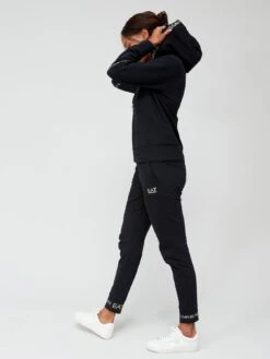 EA7 Emporio Armani EA7 Gold Logo Hoodie Tracksuit - Black -RIVE IS Clothing Shop VLVXP SQ3 0000000004 BLACK MDo