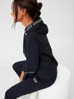 EA7 Emporio Armani EA7 Gold Logo Hoodie Tracksuit - Black -RIVE IS Clothing Shop VLVXP SQ4 0000000004 BLACK MDd