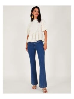 Monsoon Shiffley Detail Top - White -RIVE IS Clothing Shop VM0HL SQ3 0000000013 WHITE MDo