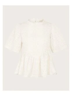 Monsoon Shiffley Detail Top - White -RIVE IS Clothing Shop VM0HL SQ4 0000000013 WHITE MDd