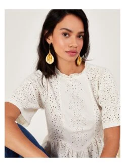 Monsoon Shiffley Detail Top - White -RIVE IS Clothing Shop VM0HL SQ5 0000000013 WHITE MDd1