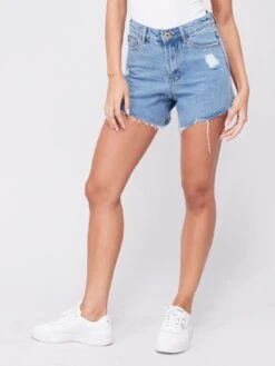 Brave Soul Acid Wash Denim Shorts