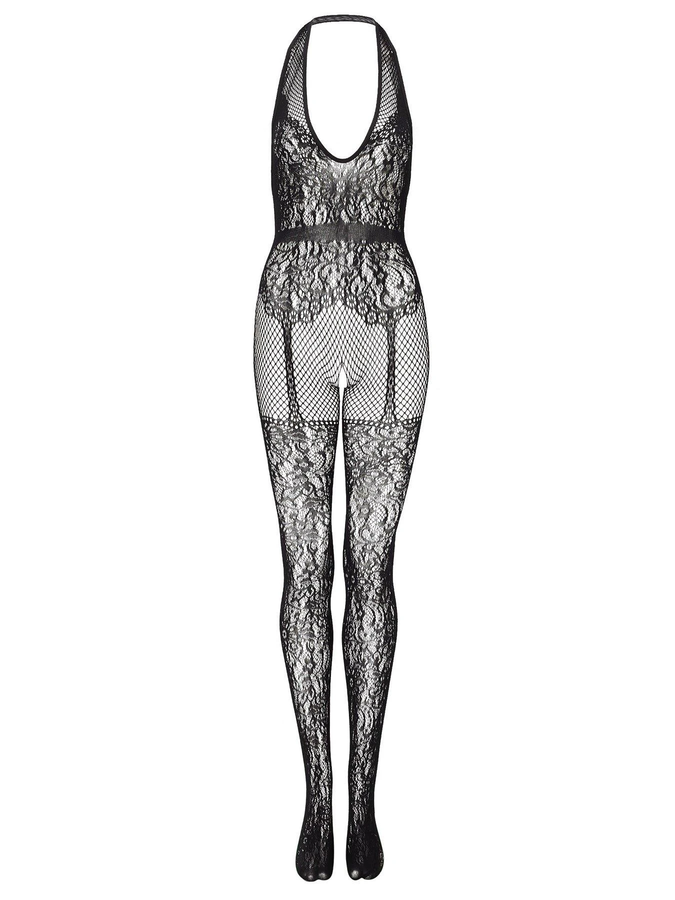 Ann Summers Bodywear Mia Crotchless Bodystocking - Black 6 Ann Summers Bodywear Mia Crotchless Bodystocking - Black - Image 4