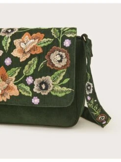 Monsoon Cord Emb Cross Body -RIVE IS Clothing Shop VM6V8 SQ4 0000000047 GREEN SLd
