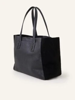 Accessorize Leather Stitch Detail Tote Bag -RIVE IS Clothing Shop VM6XS SQ3 0000000004 BLACK SLa