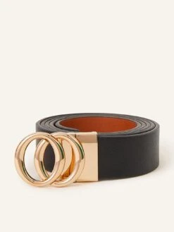 Accessorize Reversible Black And Tan Belt