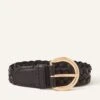 Accessorize Leather Plait Belt -RIVE IS Clothing Shop VM71F SQ1 0000000004 BLACK SLf