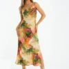 Quiz Petite Multicoloured Satin Marble Print Midaxi Dress 2 Quiz Petite Multicoloured Satin Marble Print Midaxi Dress -RIVE IS Clothing Shop VM77A SQ1 0000000029 MULTI MDf