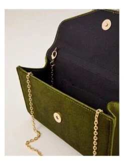 Monsoon Velvet Bow Bag -RIVE IS Clothing Shop VM7DX SQ4 0000000047 GREEN SLd