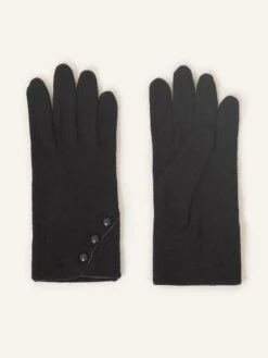 Accessorize Wool Glove With Buttons