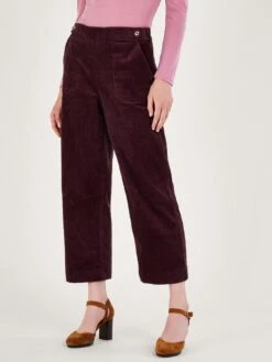 Monsoon Harper Cord Trousers - Purple