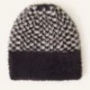 Accessorize Checkerboard Fluffy Beanie