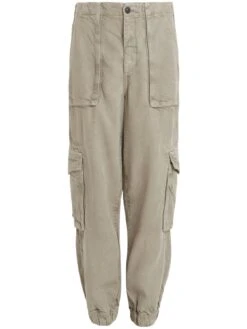 AllSaints Frieda Tencel Trousers - Washed Olive Green -RIVE IS Clothing Shop VM9TV SQ3 0000000047 GREEN SLf