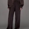 AllSaints Charli Trousers - Warm Cacao Brown -RIVE IS Clothing Shop VM9VC SQ1 0000000143 BROWN MDf
