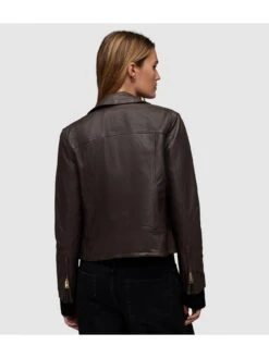 AllSaints Dalby Biker - Cognac Brown -RIVE IS Clothing Shop VM9VJ SQ4 0000000143 BROWN MDb
